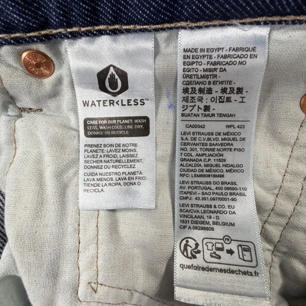 Levi's 501 Original Fit Men 31x32 Dark Wash Blue Denim Straight Leg Jeans